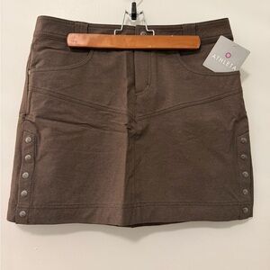 Athleta Chocolate Brown Mini Skirt- NWT